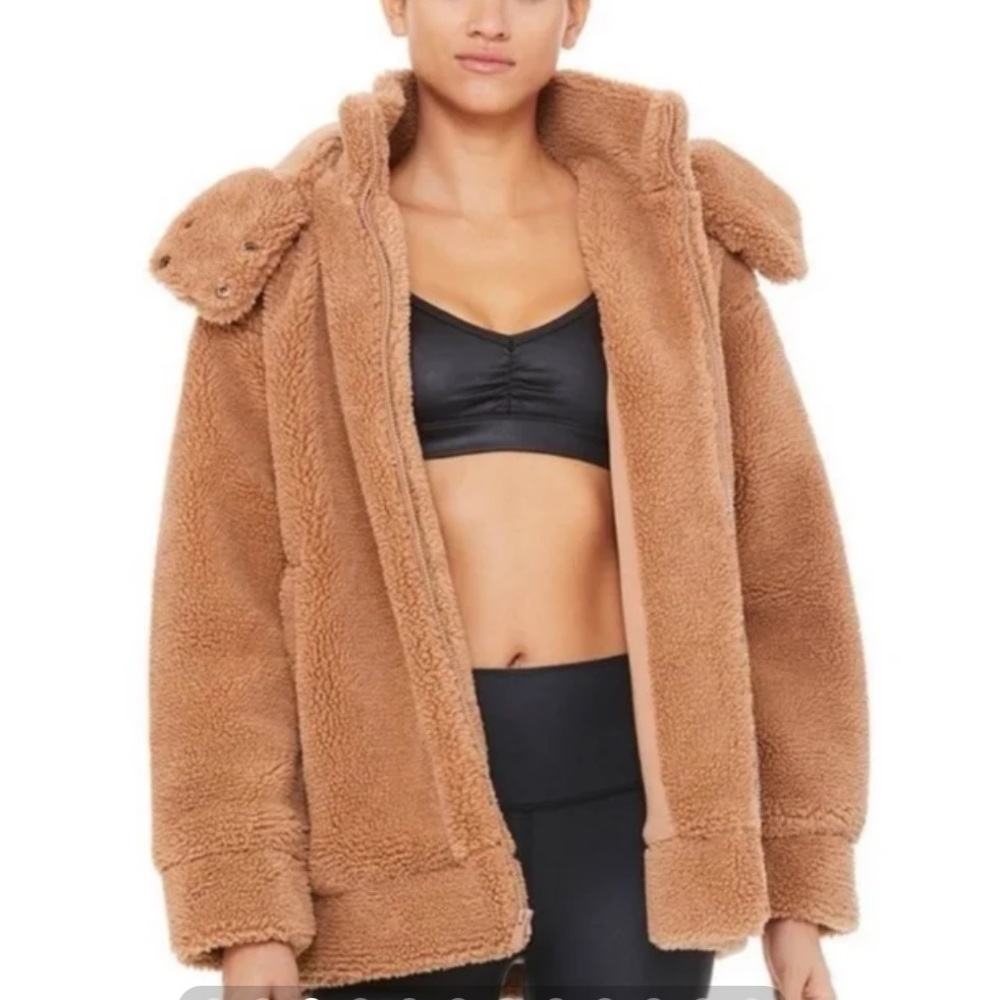 ALO YOGA Norte Faux Fur Oversized Coat M